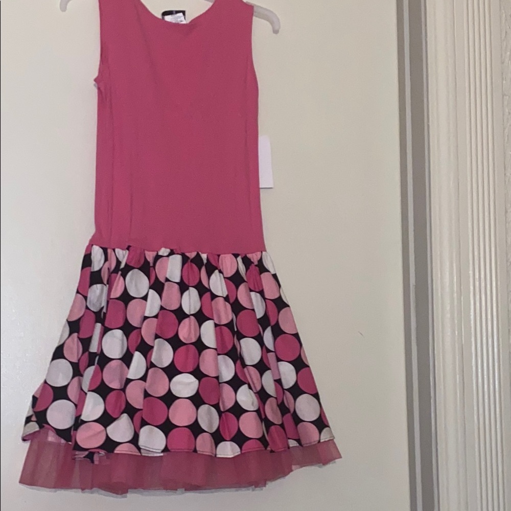 Rare Editions multicolored pleated ruffled knee-length dress only one piece.